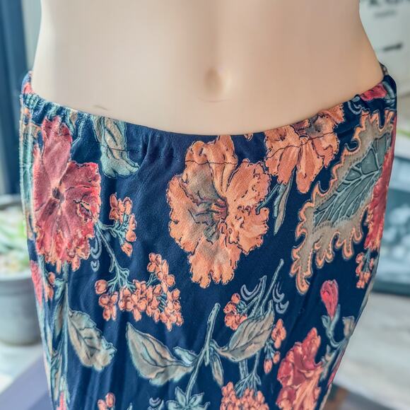 Salaam! Autumn Vibes Bold Floral Maxi Skirt w/ Elastic Waistline, Women's M/L - Picture 7 of 12